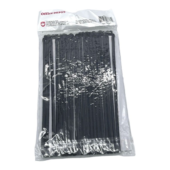 Black 36” Durable Lanyard 10 Ct. Nylon Strap Metal clip Office Depot #754541 NEW - Picture 4 of 5